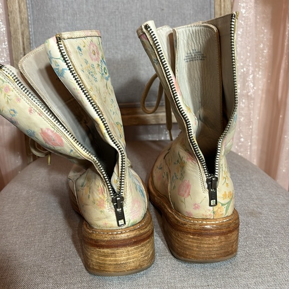 FREE PEOPLE Floral lace up boot 👢 Leather - Picture 8 of 13